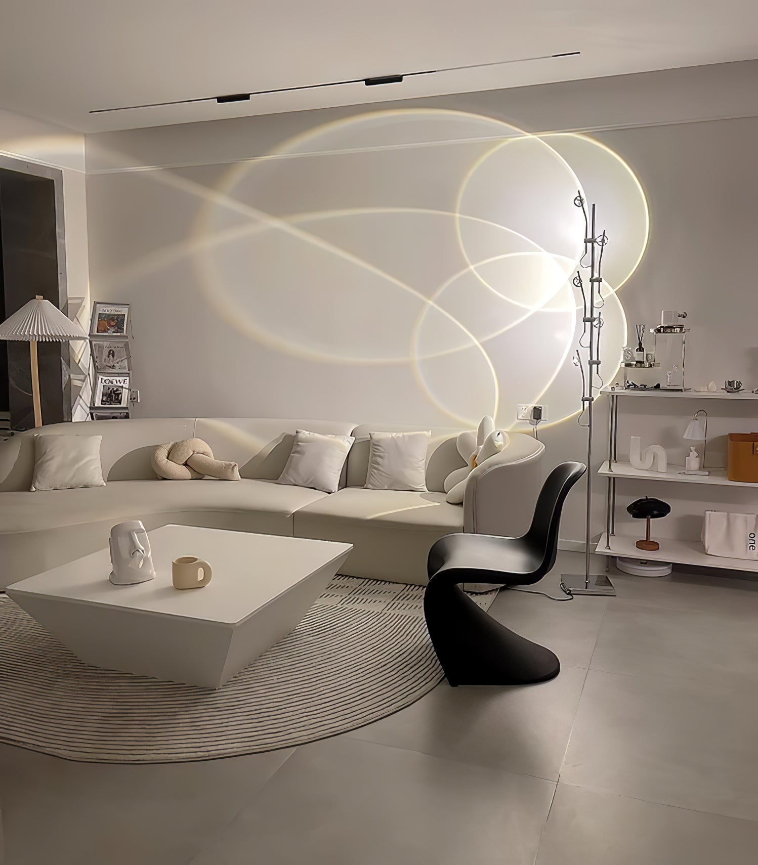 Receiv Steel Floor Lamp-Neutral Decor