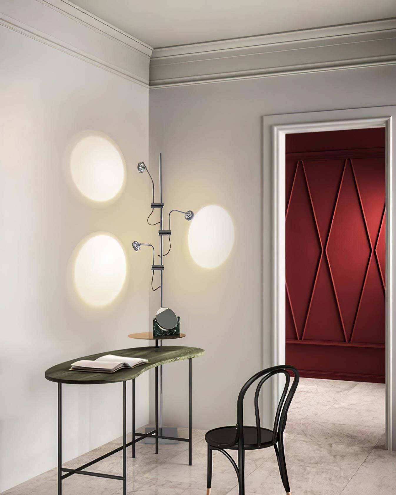 Receiv Steel Floor Lamp-Neutral Decor