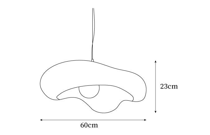 Pendant Lamp Resin in Organic Shape for Modern Interiors Natural