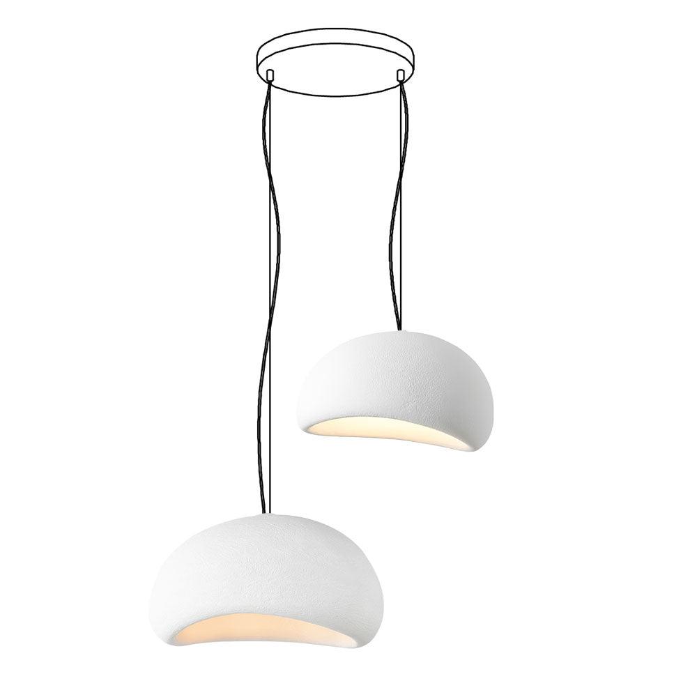 Chandelier Wabi-Sabi Pebble Cluster Organic Form Minimalist Artistic