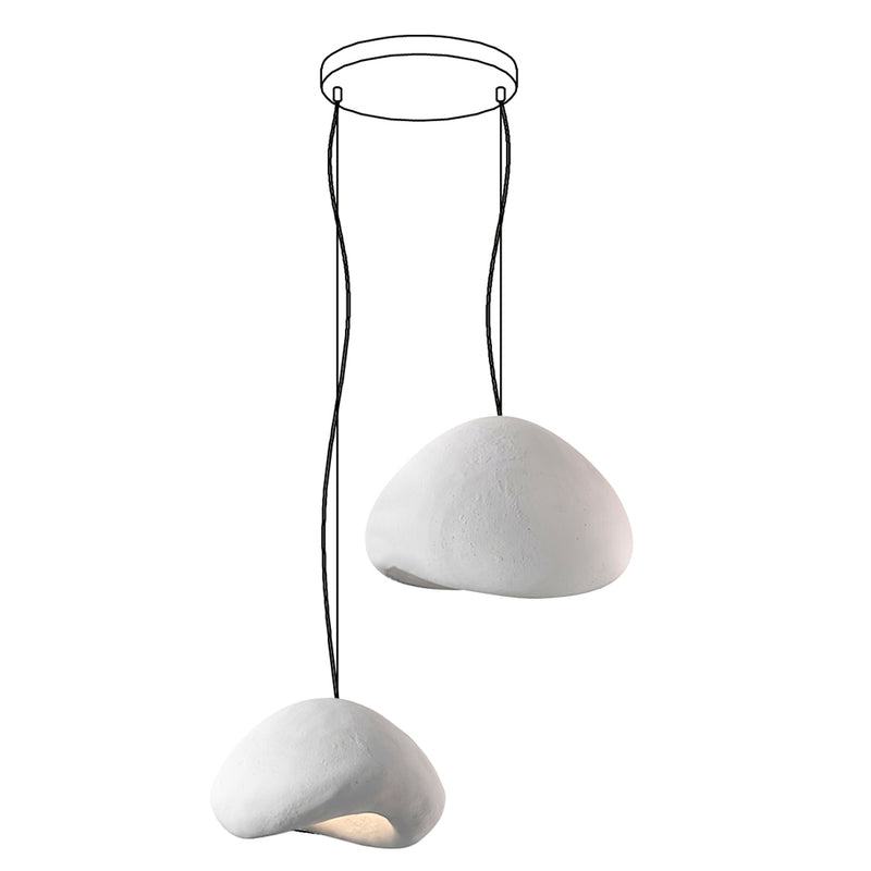 Lustra Chandelier Rough Combination Wabi-Sabi-Neutral Decor