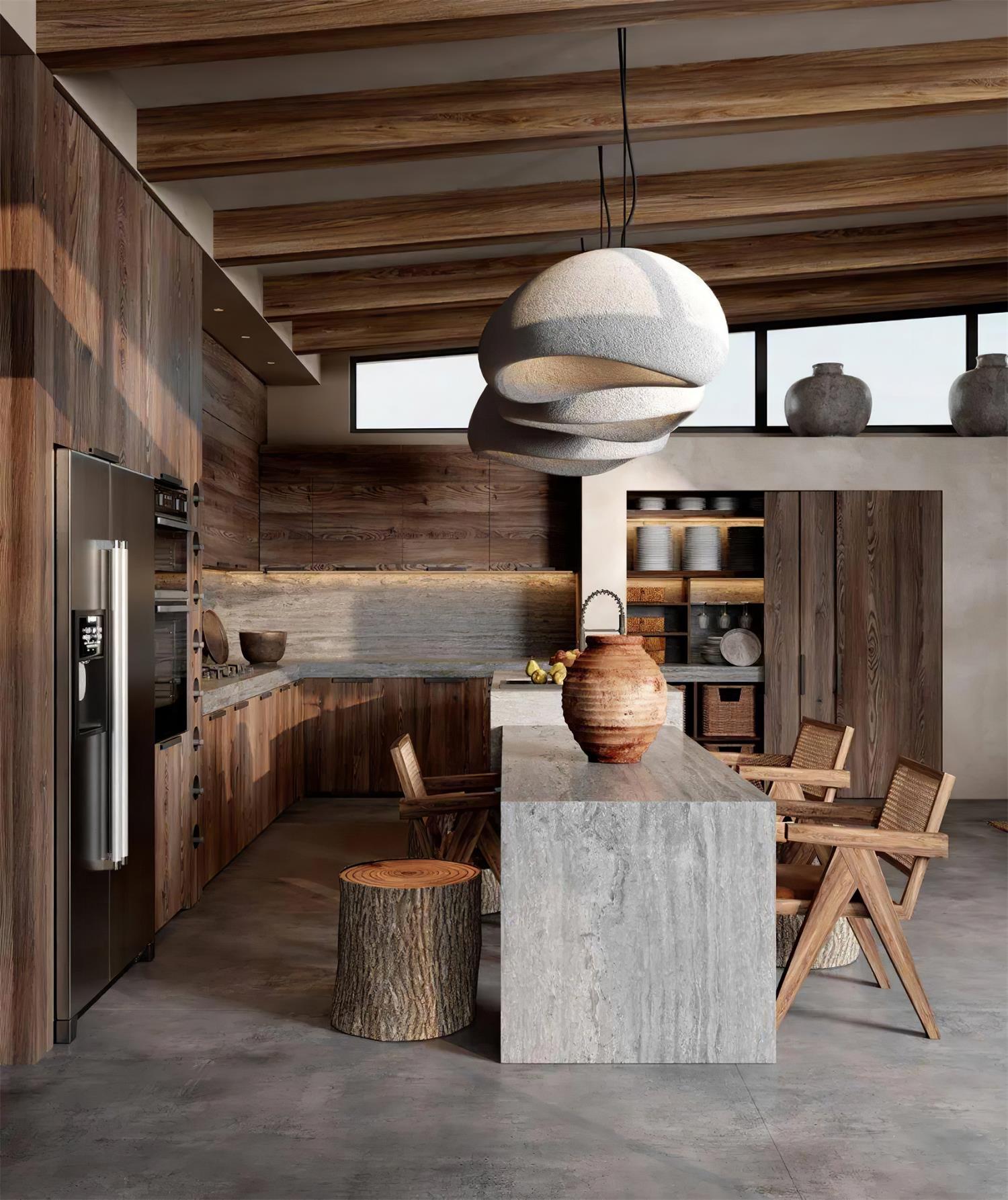 Lustra Chandelier Rough Combination Wabi-Sabi-Neutral Decor