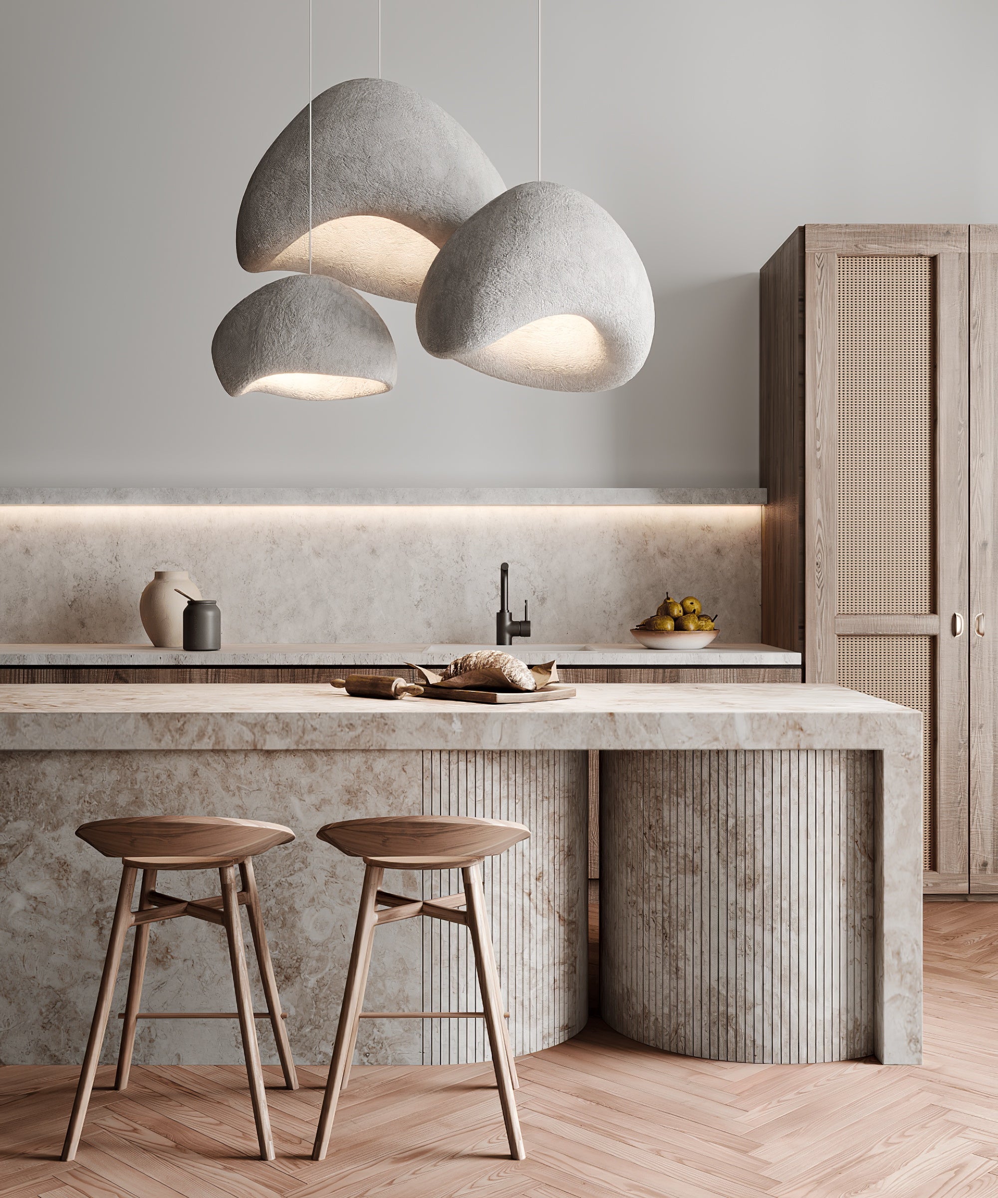 Lustra Chandelier Rough Combination Wabi-Sabi-Neutral Decor