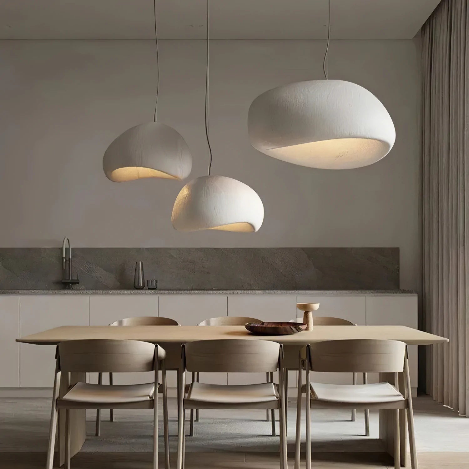 Lustra Chandelier Rough Combination Wabi-Sabi-Neutral Decor