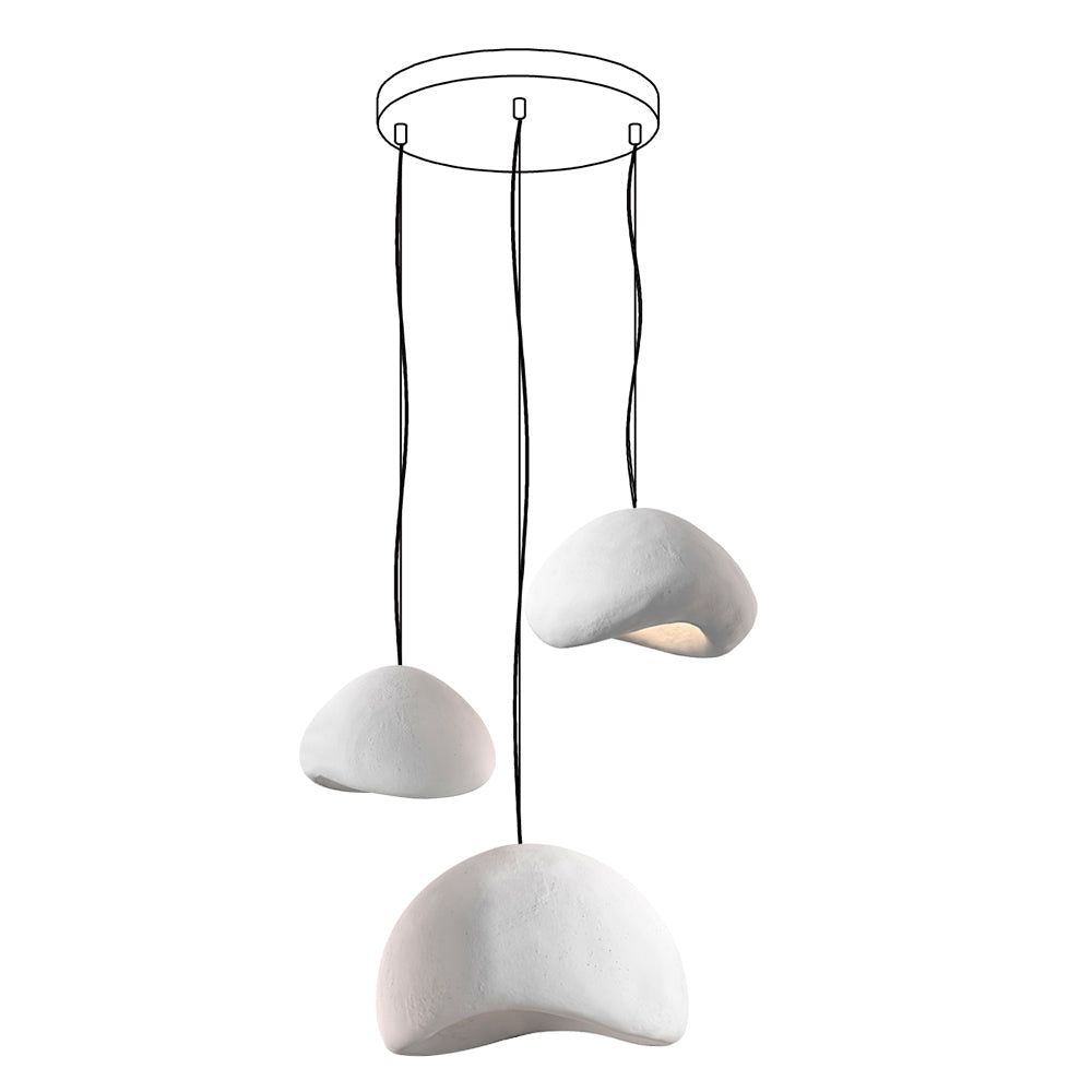 Lustra Chandelier Rough Combination Wabi-Sabi-Neutral Decor