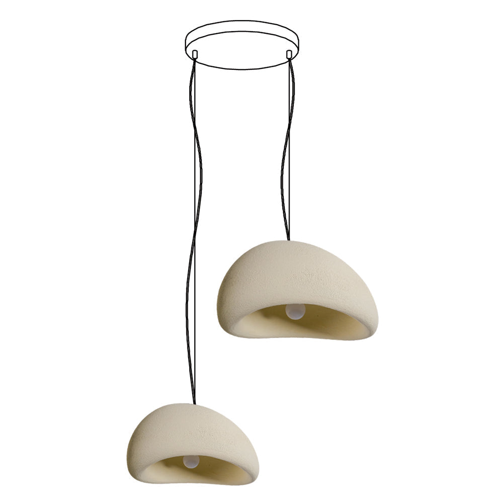 Lustra Chandelier Rough Combination Wabi-Sabi-Neutral Decor
