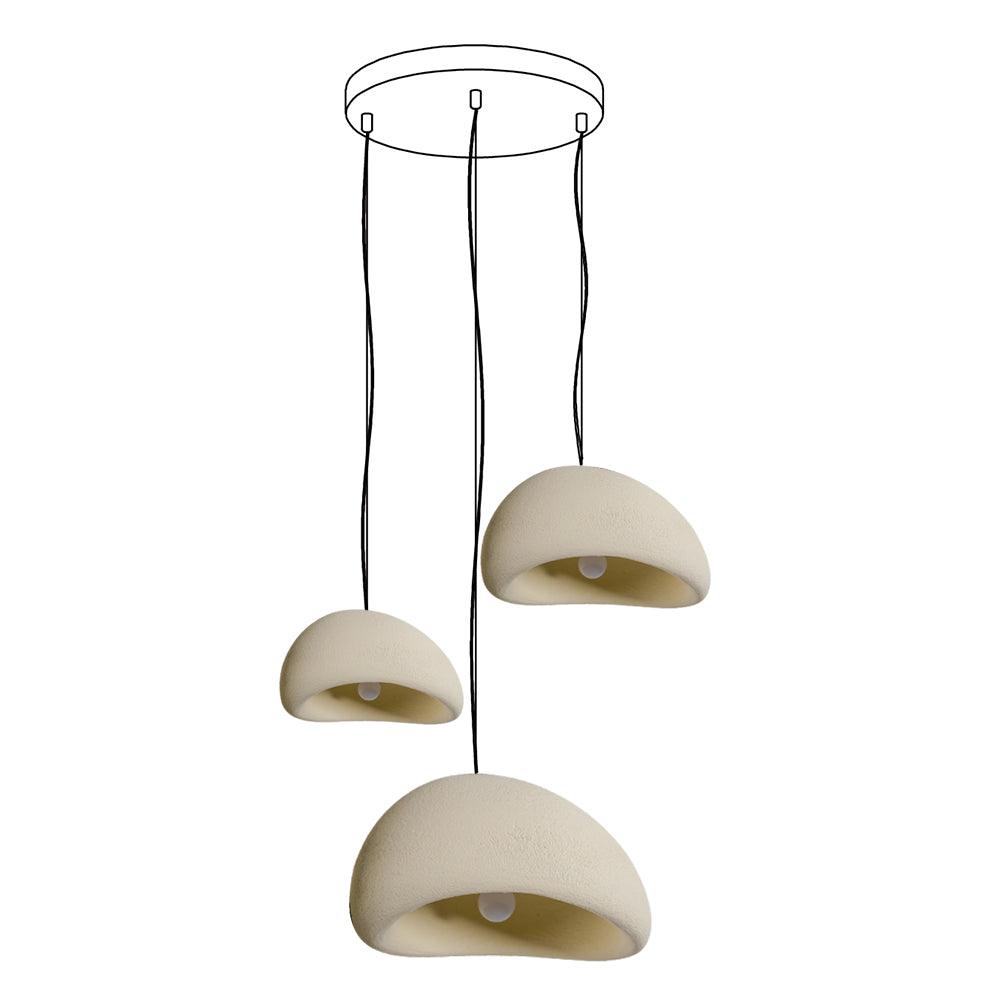 Chandelier Wabi-Sabi Pebble Cluster Organic Form Minimalist Artistic