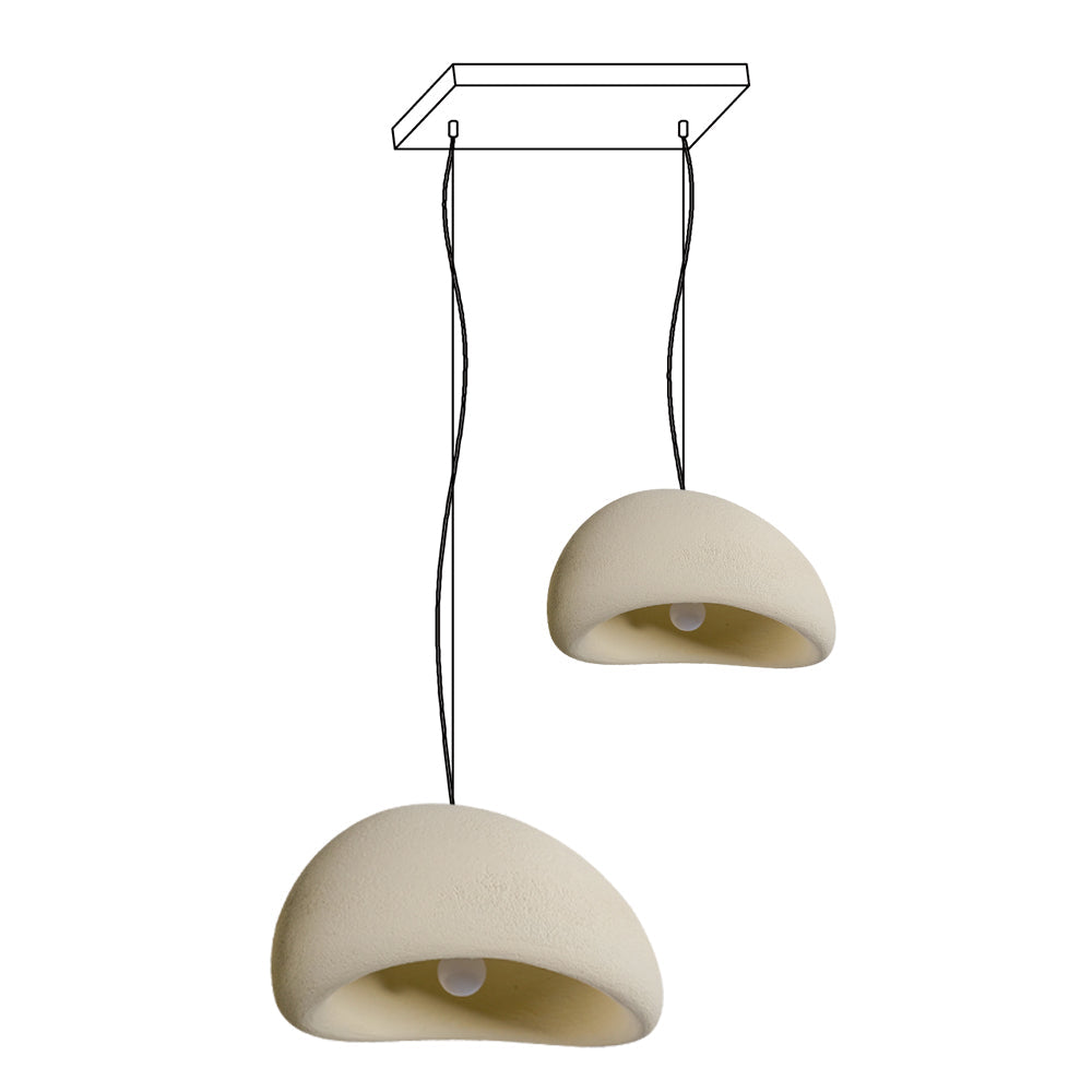 Lustra Chandelier Rough Combination Wabi-Sabi-Neutral Decor