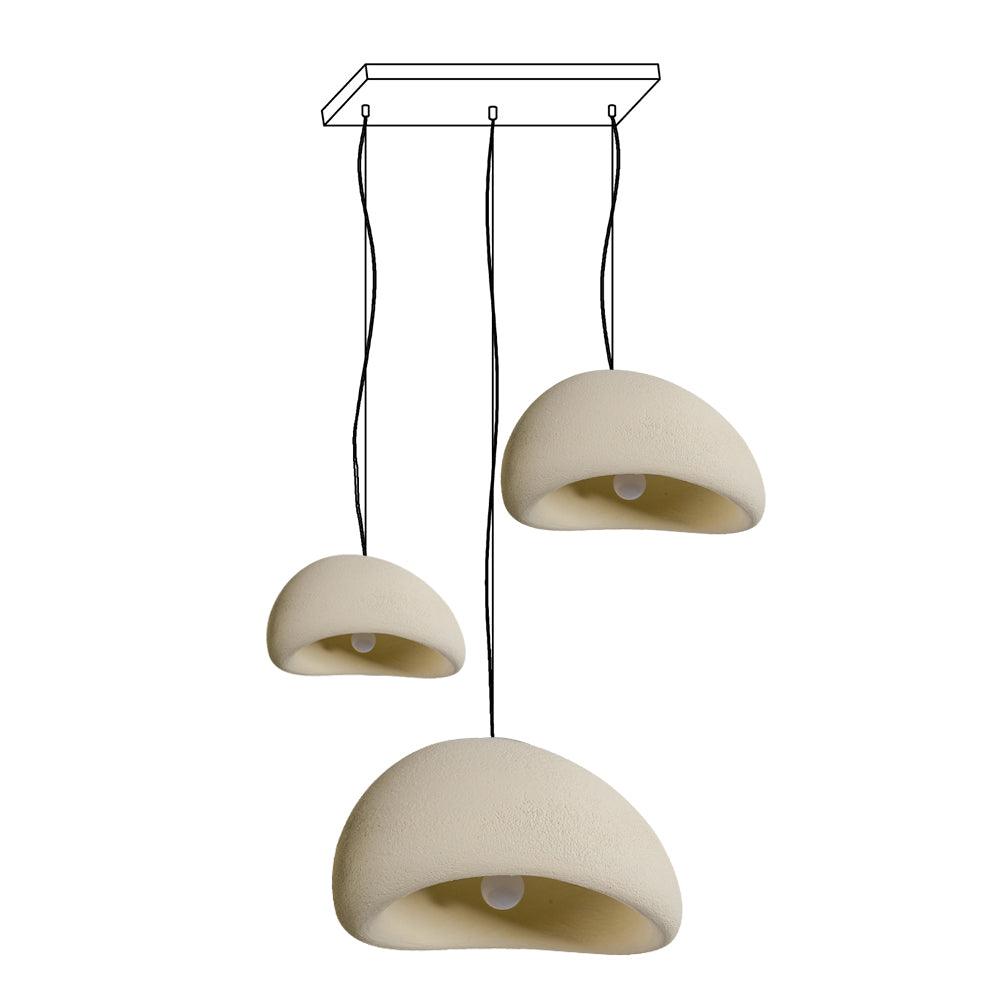 Chandelier Wabi-Sabi Pebble Cluster Organic Form Minimalist Artistic