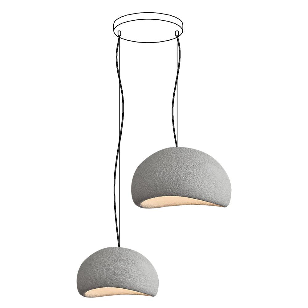 Chandelier Wabi-Sabi Pebble Cluster Organic Form Minimalist Artistic