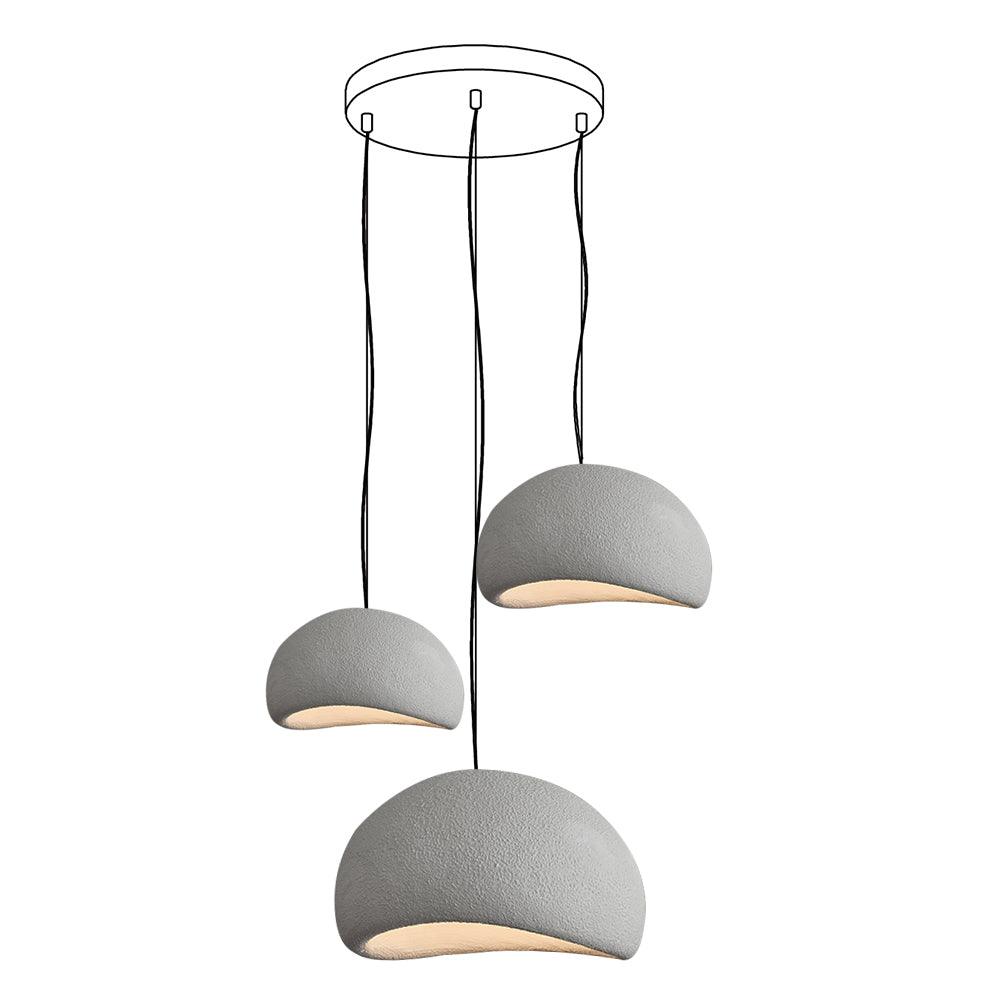 Chandelier Wabi-Sabi Pebble Cluster Organic Form Minimalist Artistic
