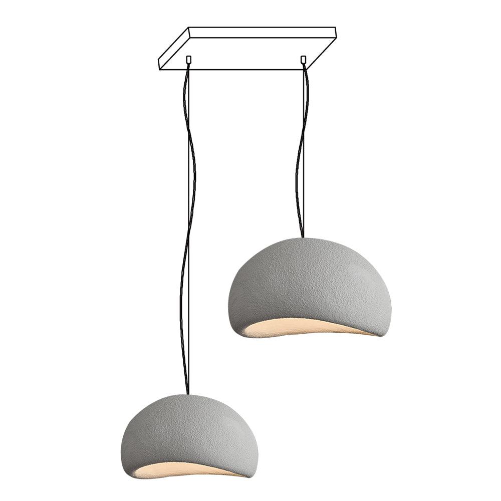 Chandelier Wabi-Sabi Pebble Cluster Organic Form Minimalist Artistic
