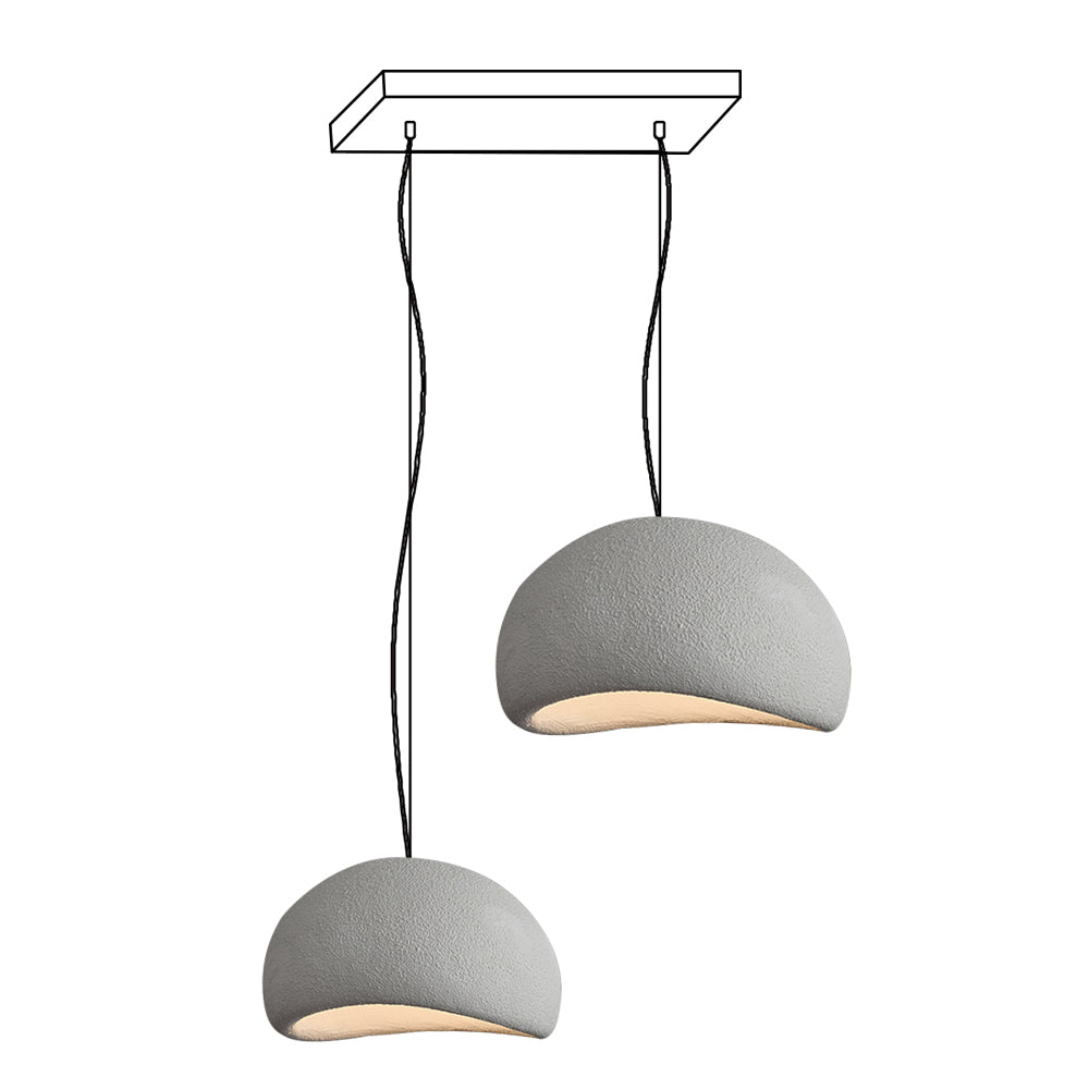 Chandelier Wabi-Sabi Pebble Cluster Organic Form Minimalist Artistic