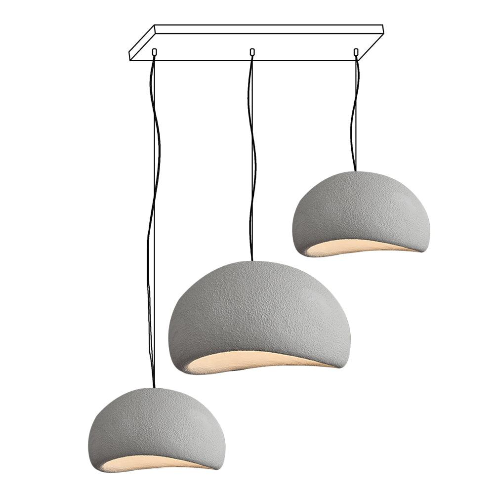Chandelier Wabi-Sabi Pebble Cluster Organic Form Minimalist Artistic