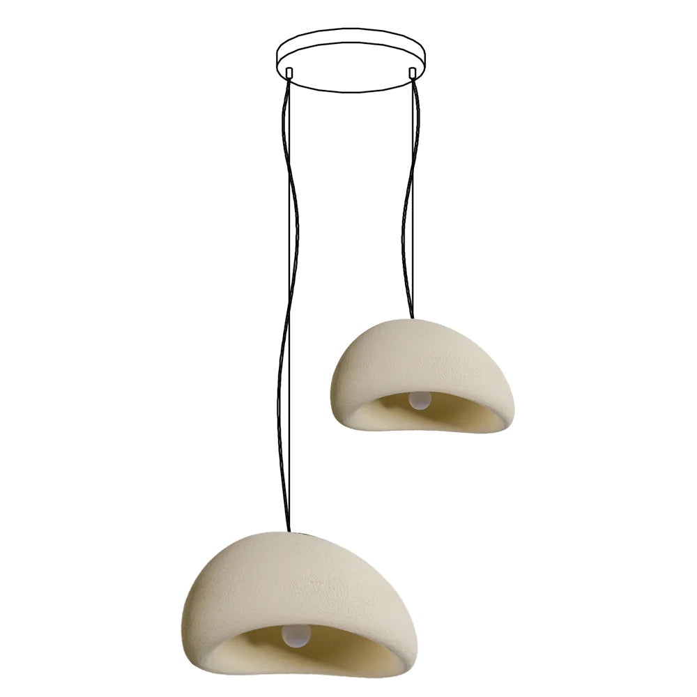 Lustra Chandelier Rough Combination Wabi-Sabi-Neutral Decor