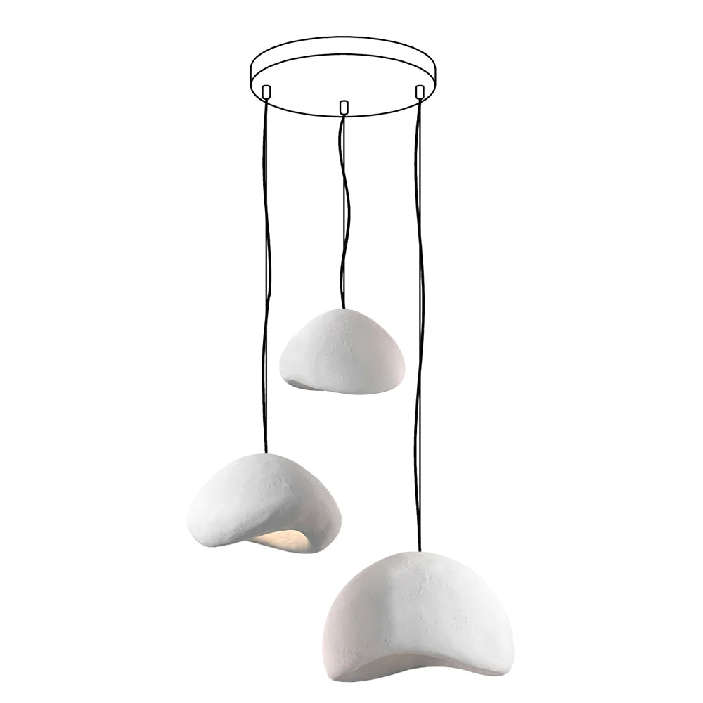 Lustra Chandelier Rough Combination Wabi-Sabi-Neutral Decor