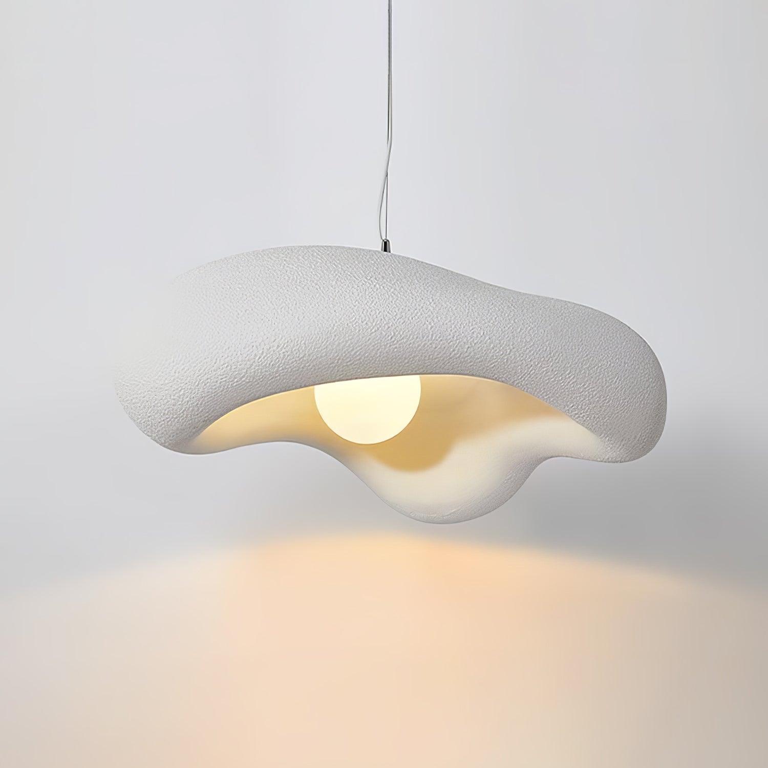 Pendant Lamp Resin in Organic Shape for Modern Interiors Natural