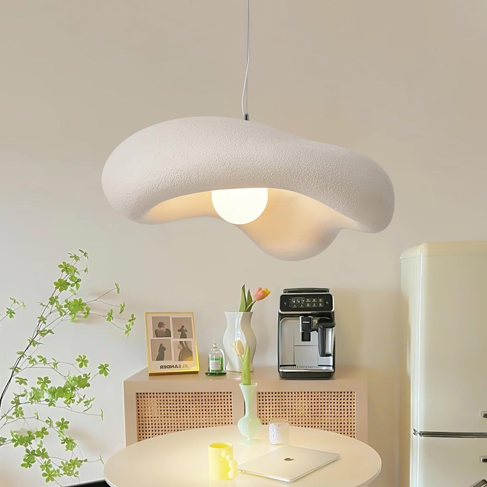 Pendant Lamp Resin in Organic Shape for Modern Interiors Natural