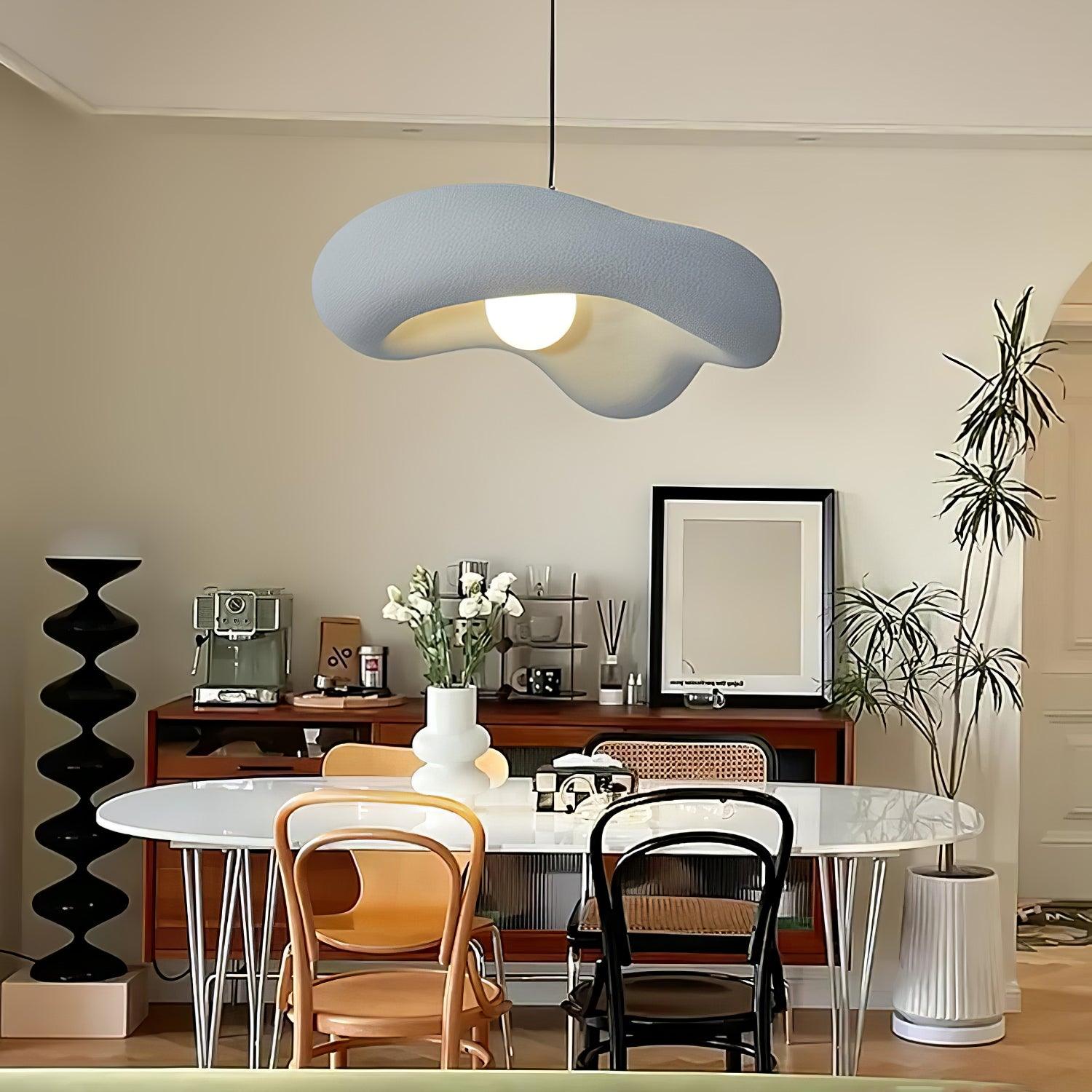 Pendant Lamp Resin in Organic Shape for Modern Interiors Natural
