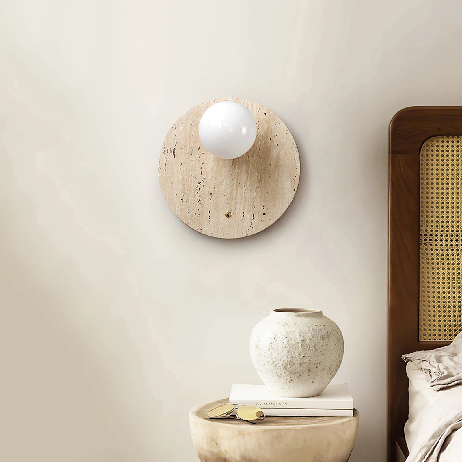Nora Travertine Wall Lamp