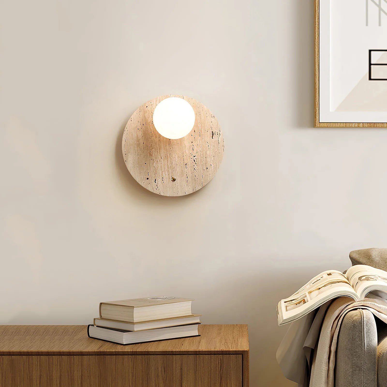 Nora Travertine Wall Lamp
