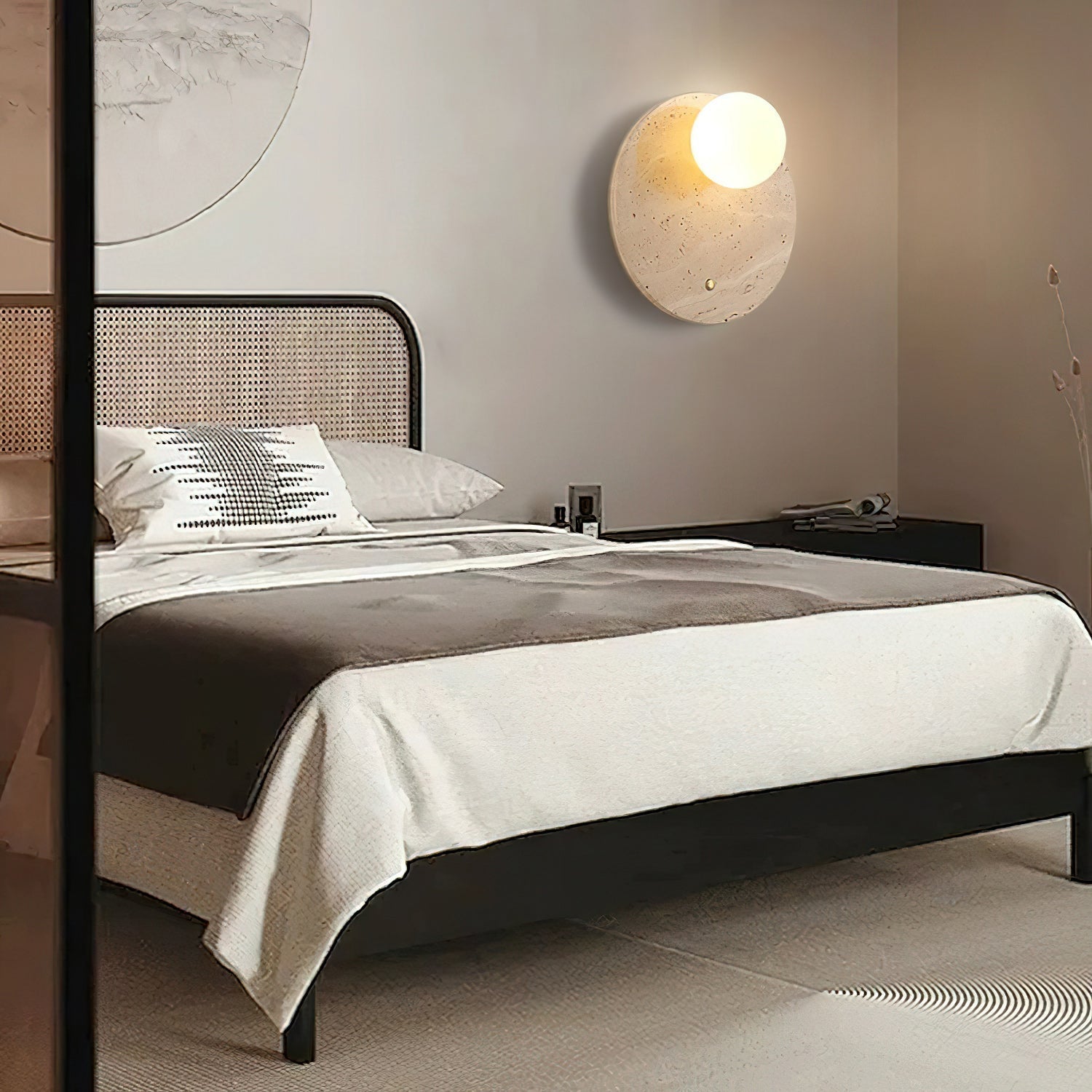 Nora Travertine Wall Lamp