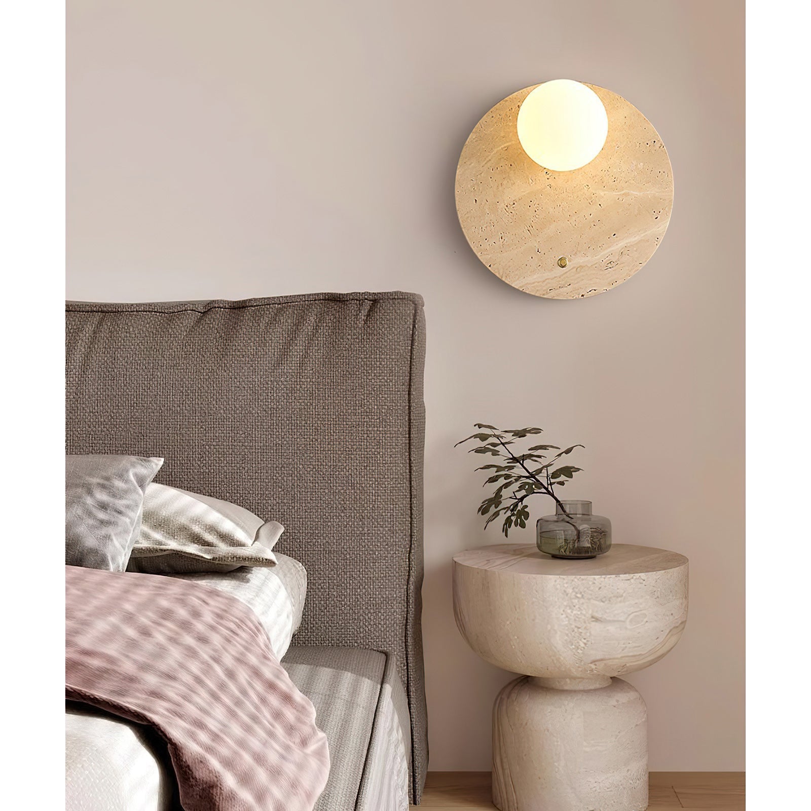 Nora Travertine Wall Lamp