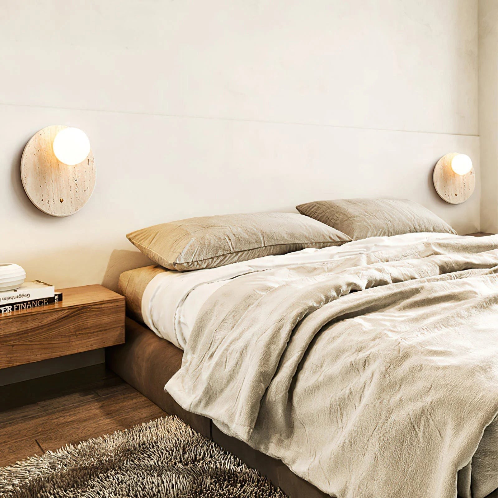 Nora Travertine Wall Lamp