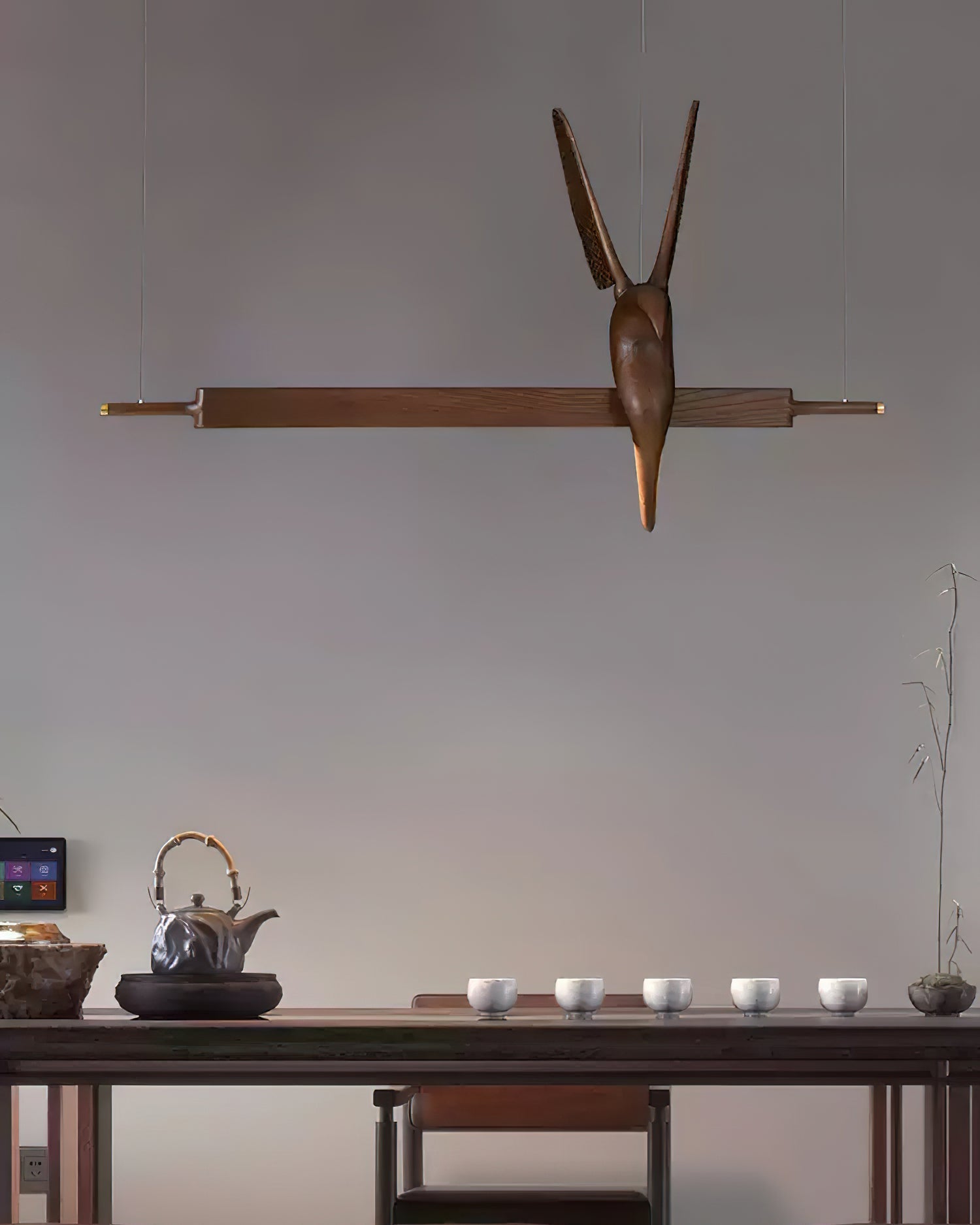 Varinisra Sculptural Oak Pendant Light-Neutral Decor