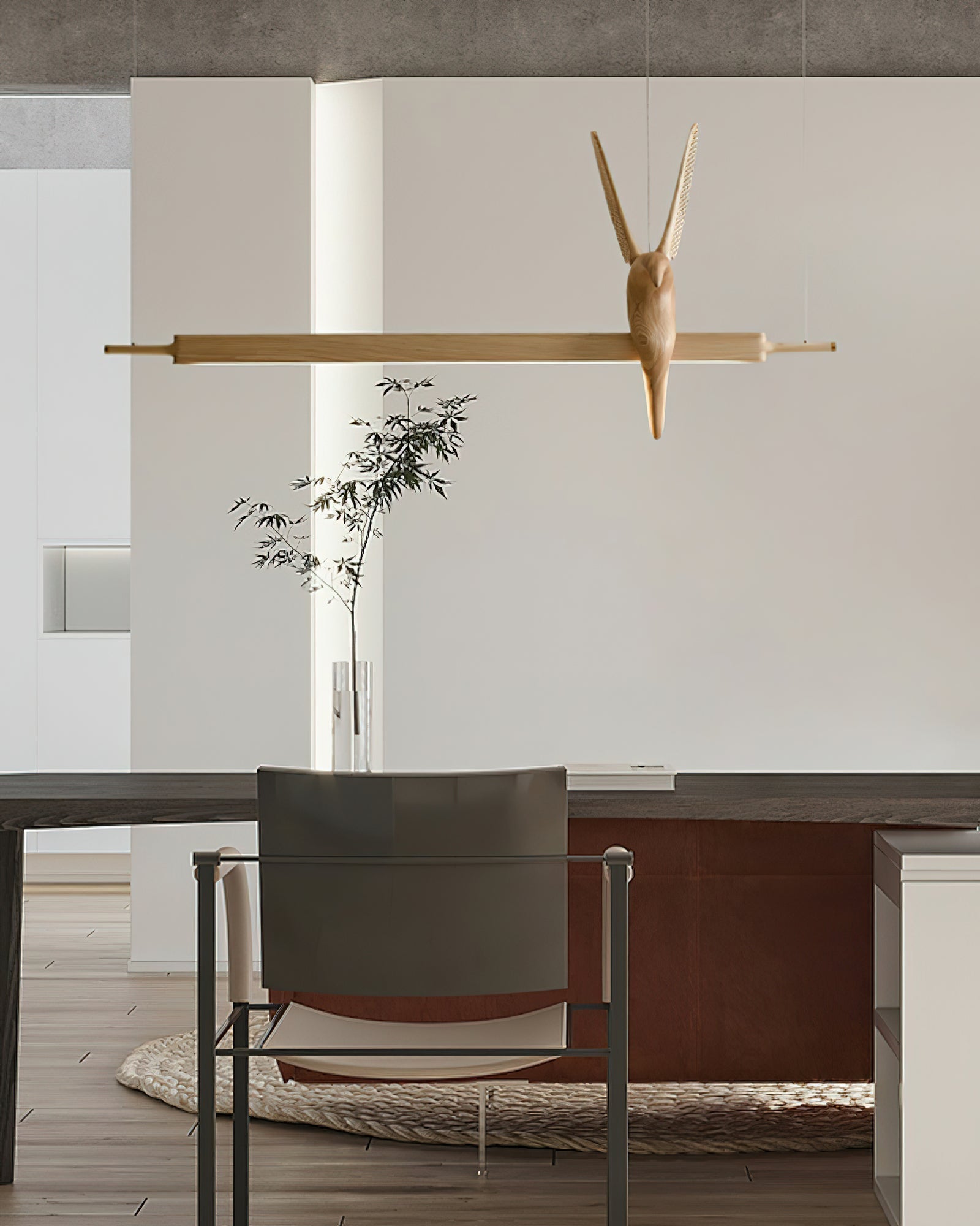 Varinisra Sculptural Oak Pendant Light-Neutral Decor