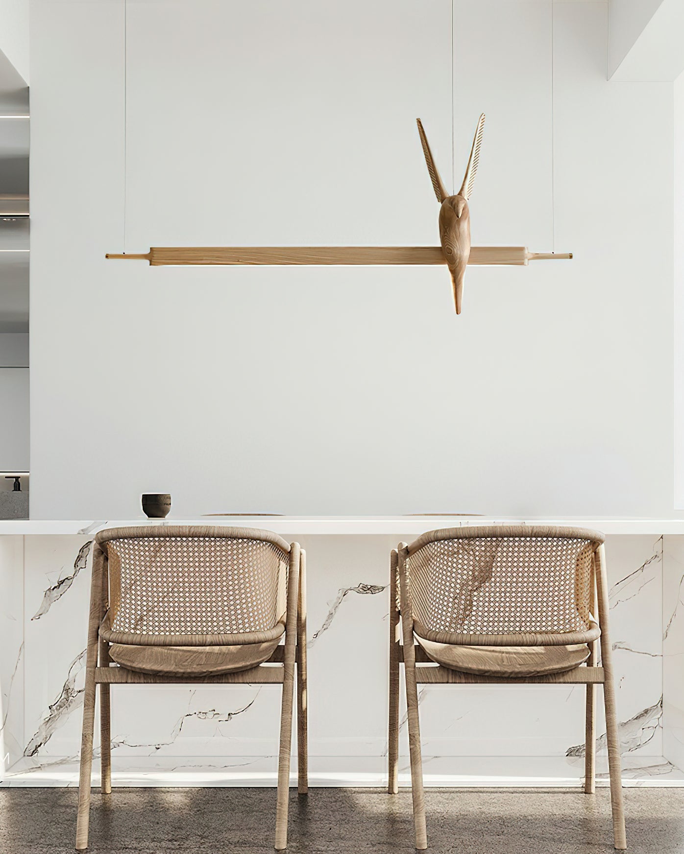 Varinisra Sculptural Oak Pendant Light-Neutral Decor