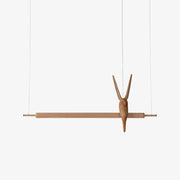 Varinisra Sculptural Oak Pendant Light-Neutral Decor