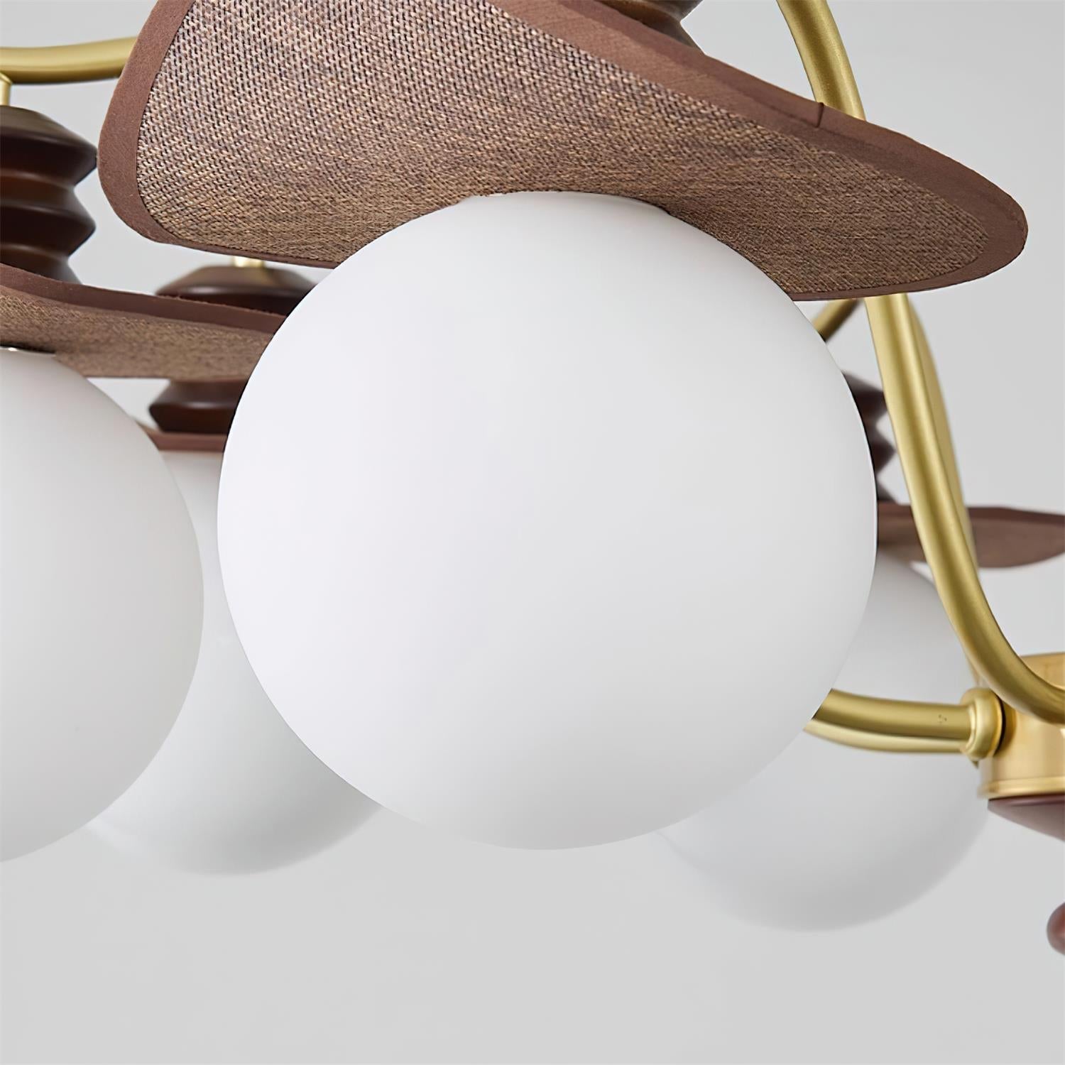 Wood-Globe Chandelier