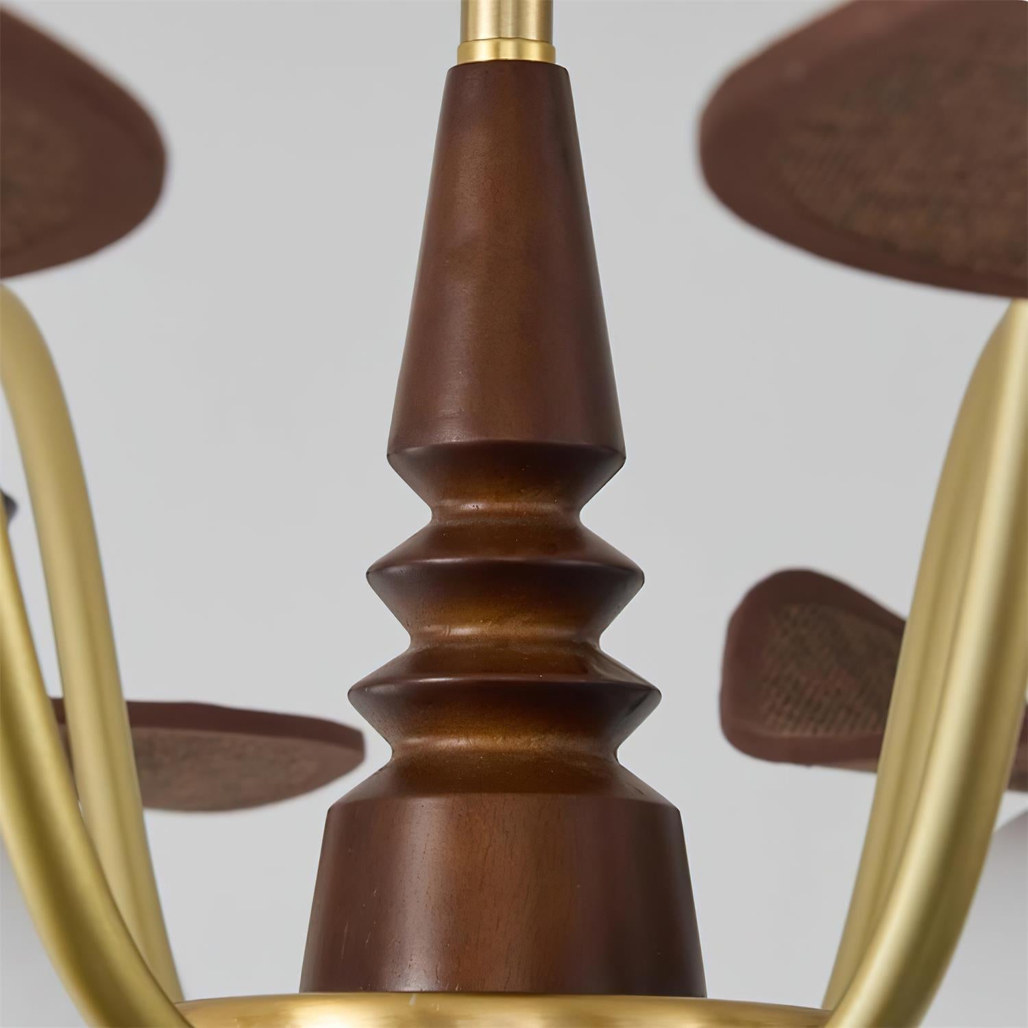 Wood-Globe Chandelier