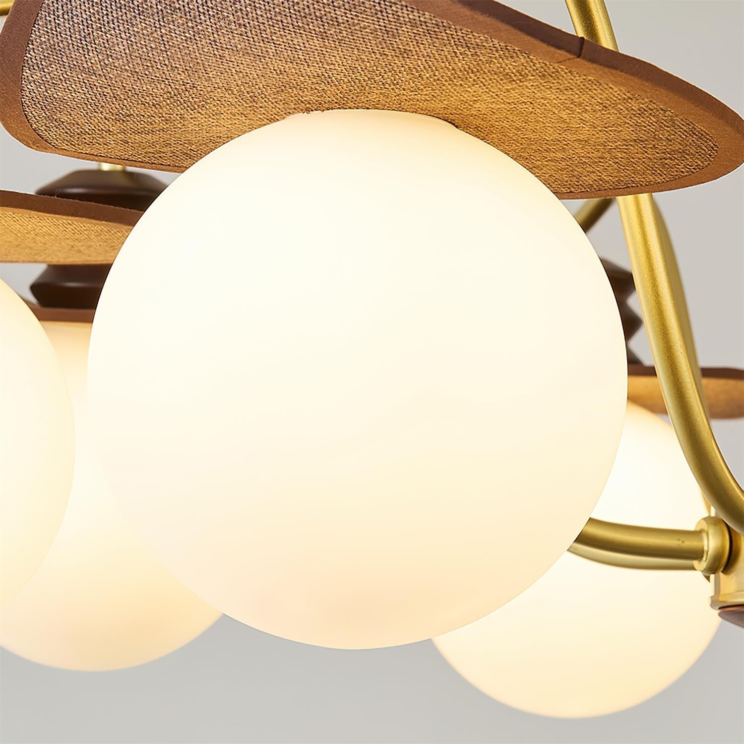 Wood-Globe Chandelier