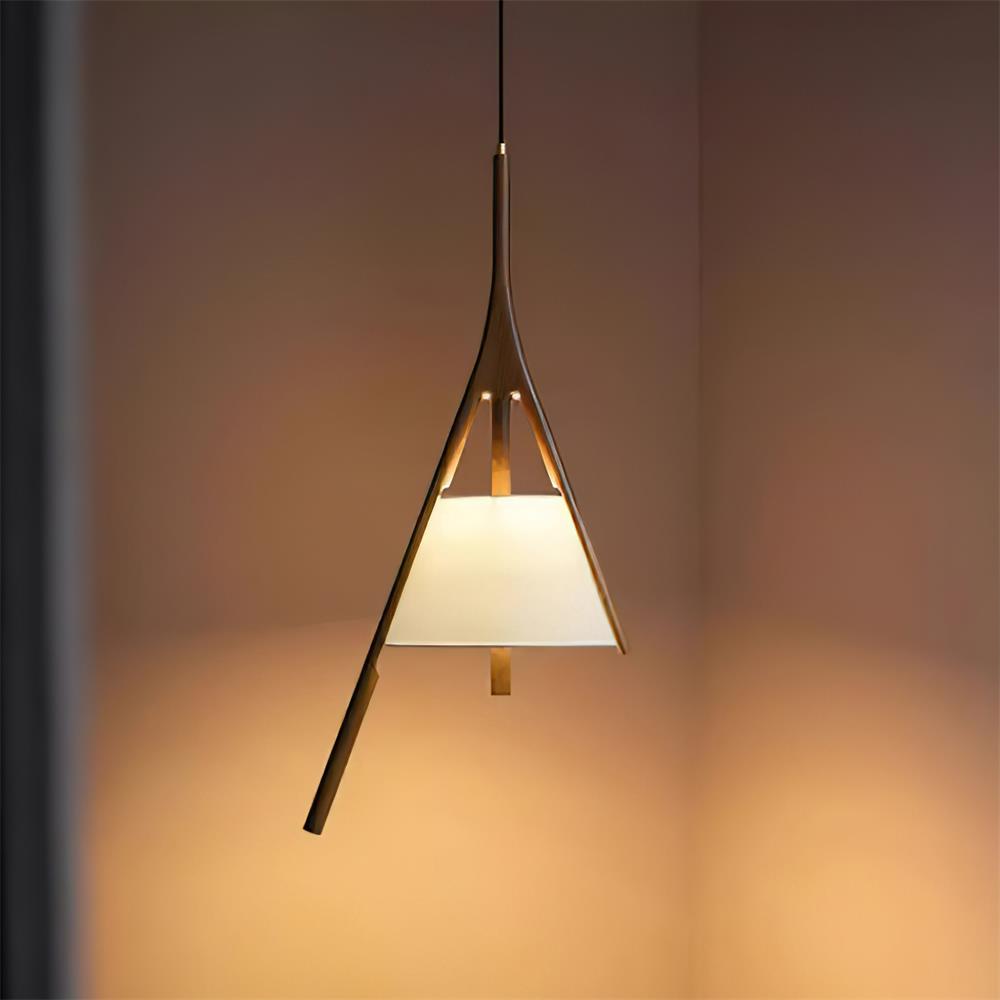 Zovenarae Triangular Wood Pendant Light-Neutral Decor