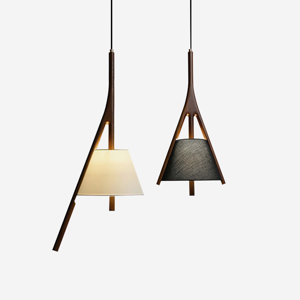 Zovenarae Triangular Wood Pendant Light-Neutral Decor