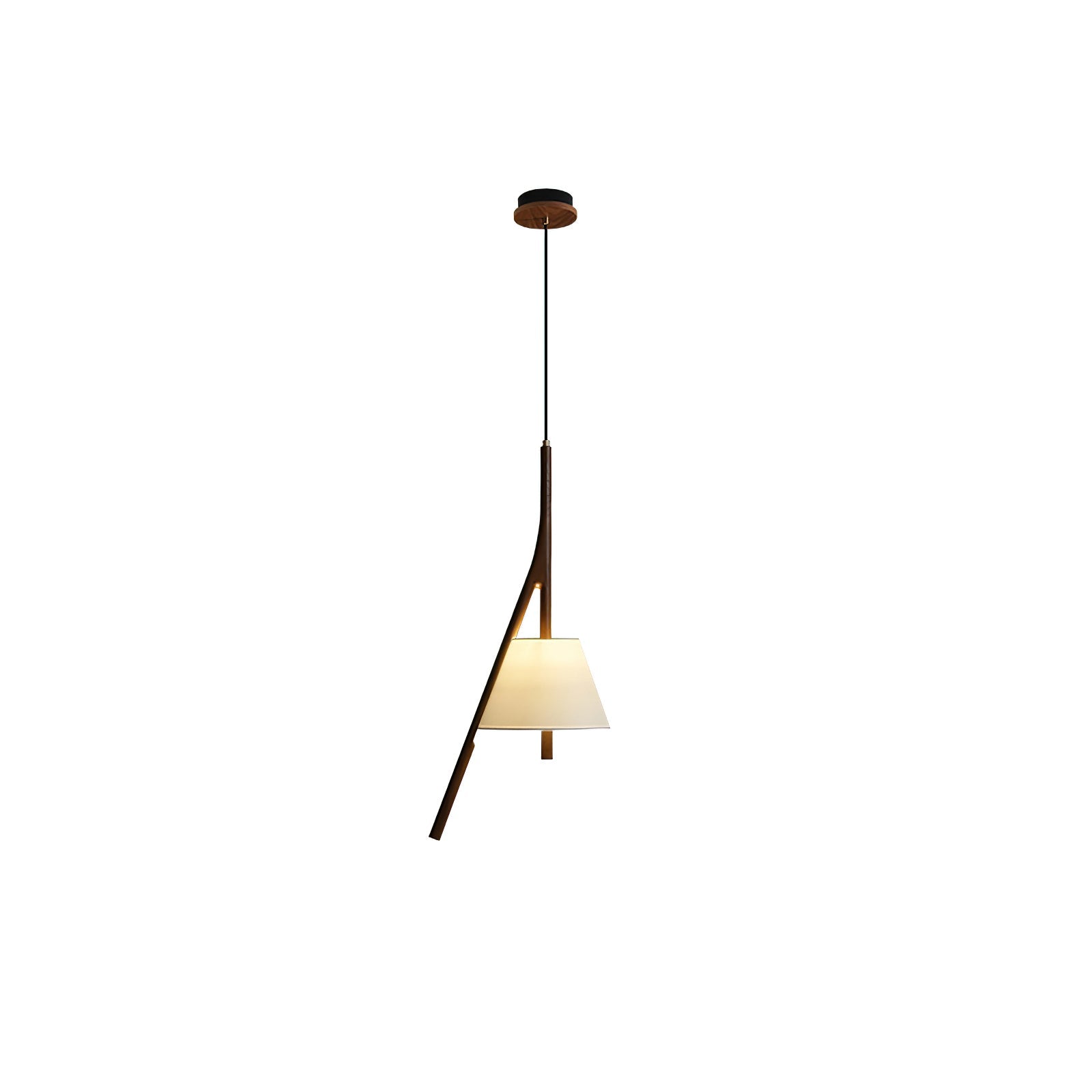 Zovenarae Triangular Wood Pendant Light-Neutral Decor