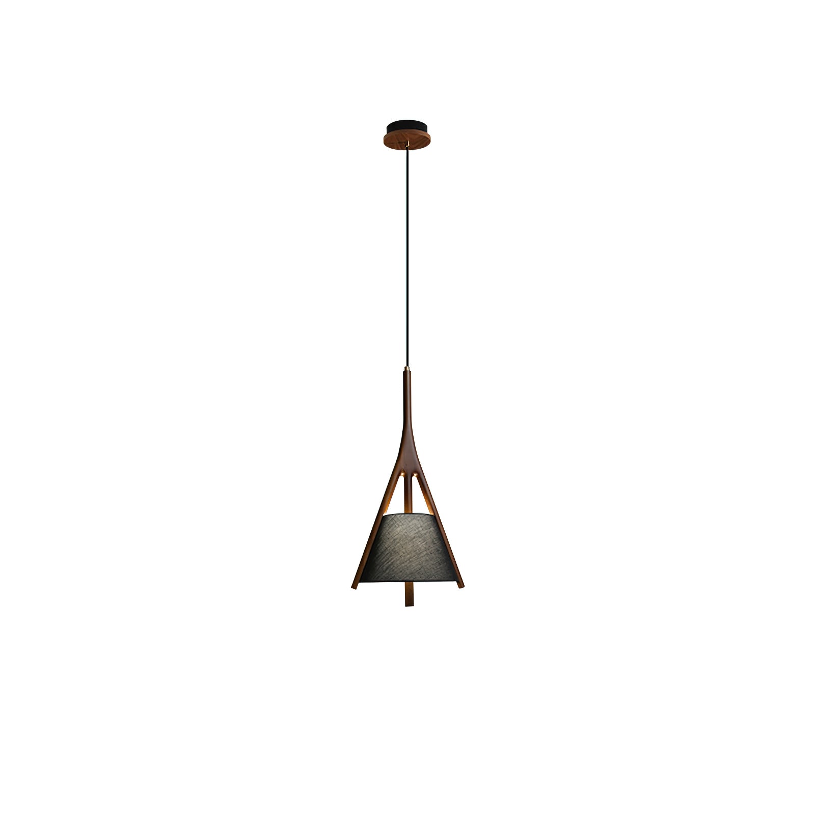 Zovenarae Triangular Wood Pendant Light-Neutral Decor