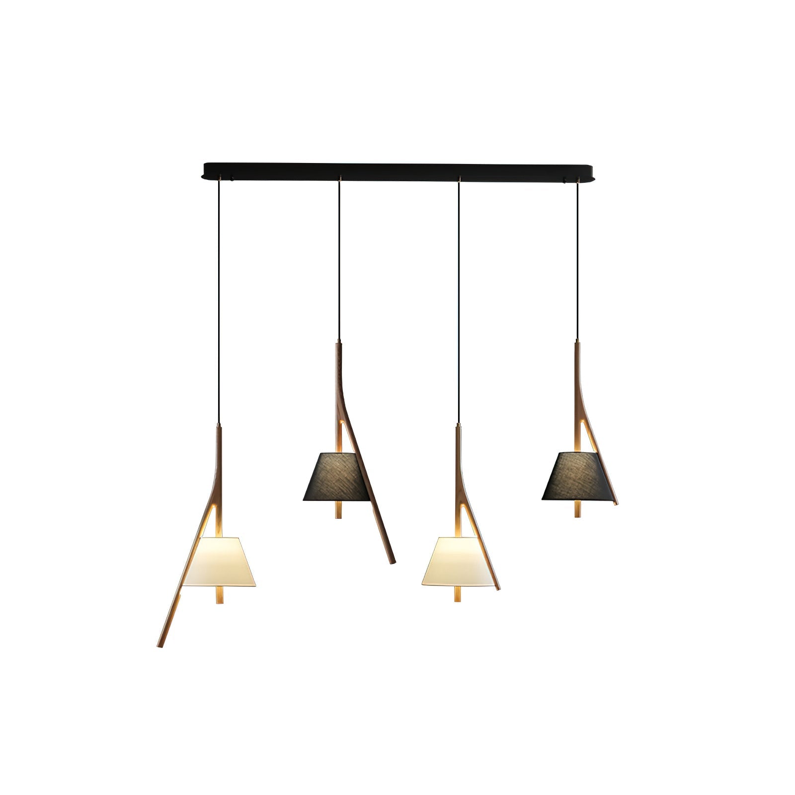 Zovenarae Triangular Wood Pendant Light-Neutral Decor