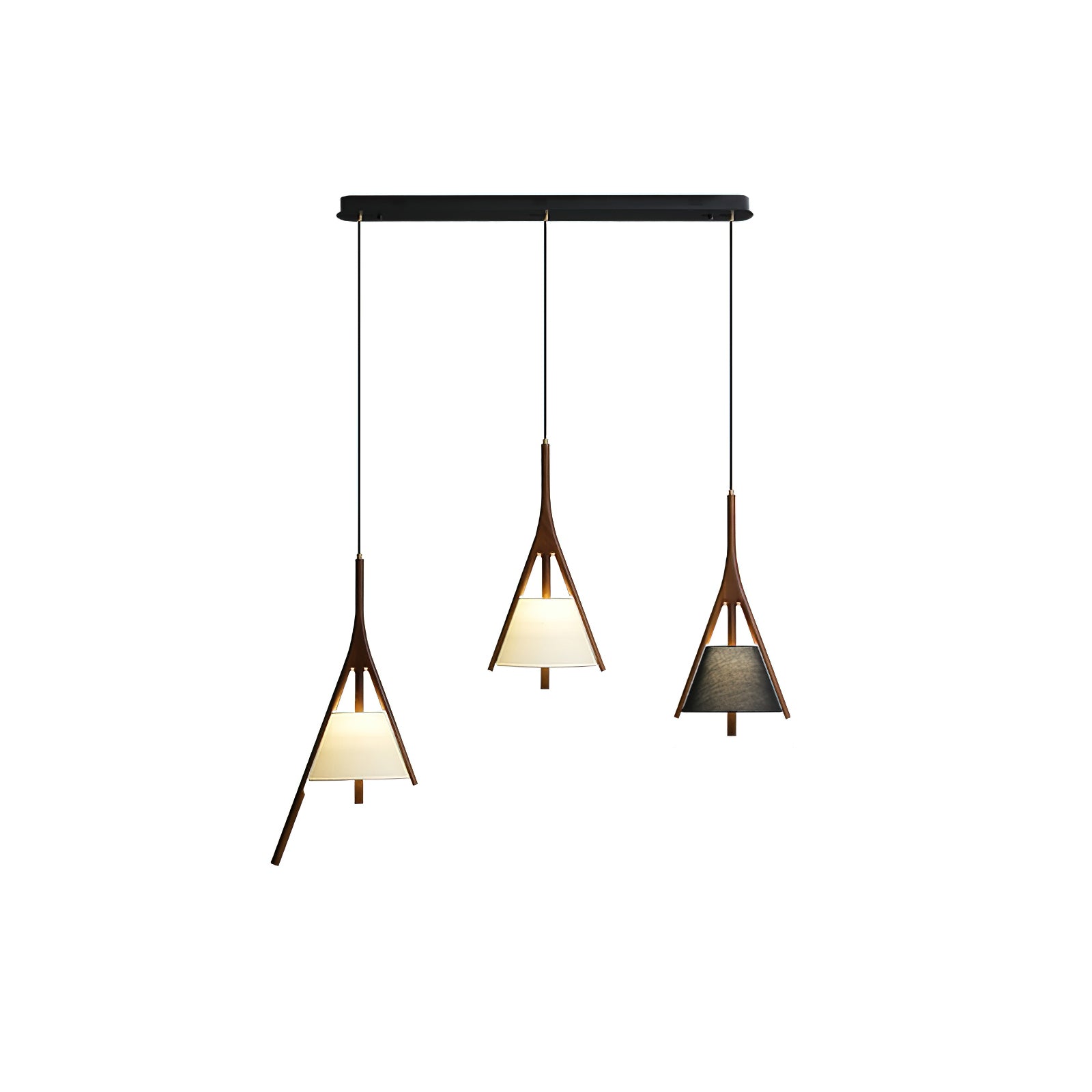 Zovenarae Triangular Wood Pendant Light-Neutral Decor
