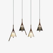 Zovenarae Triangular Wood Pendant Light-Neutral Decor