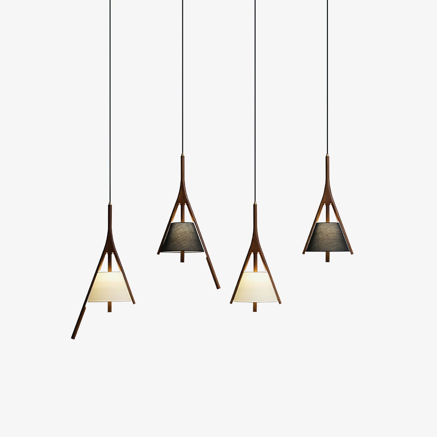 Zovenarae Triangular Wood Pendant Light-Neutral Decor
