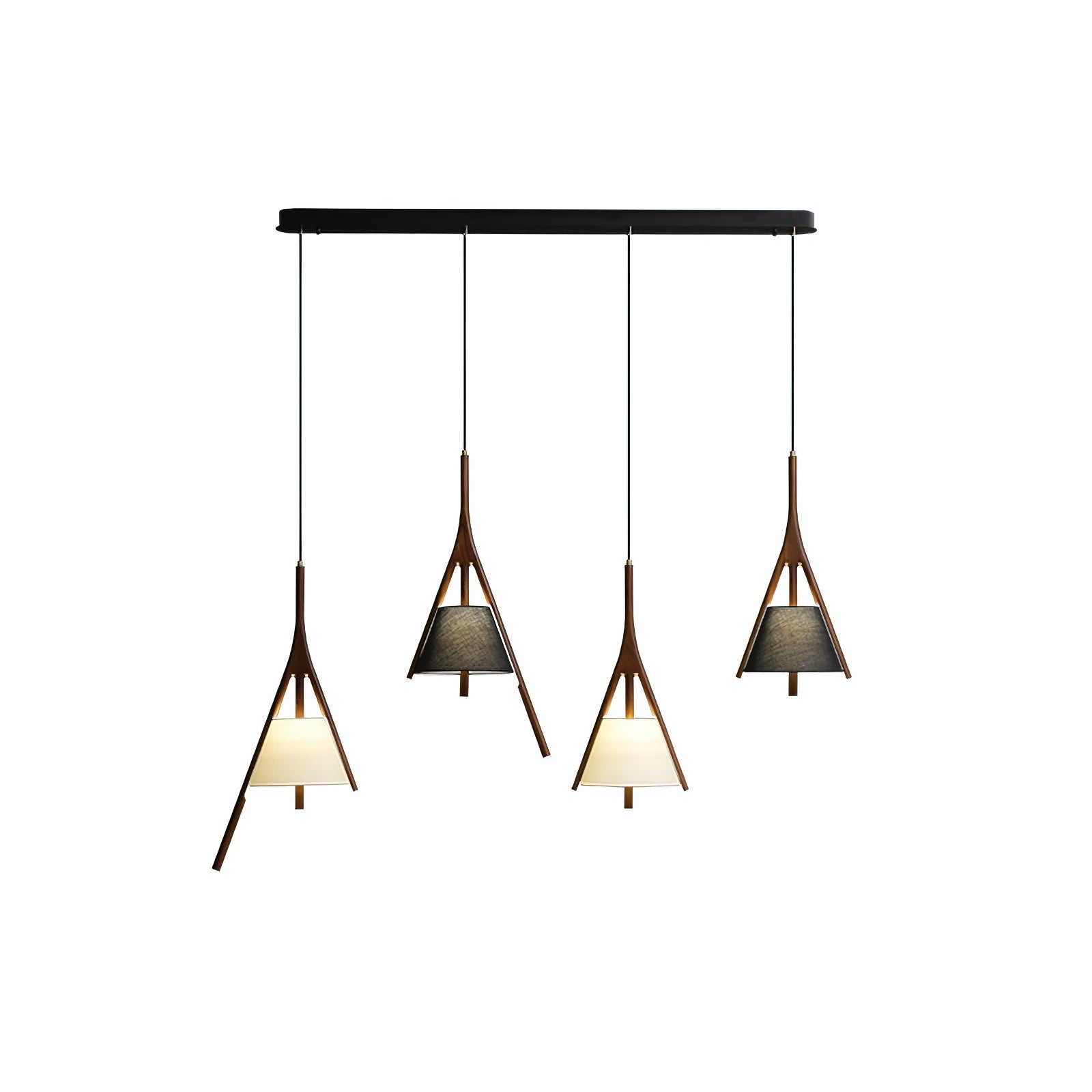 Zovenarae Triangular Wood Pendant Light-Neutral Decor