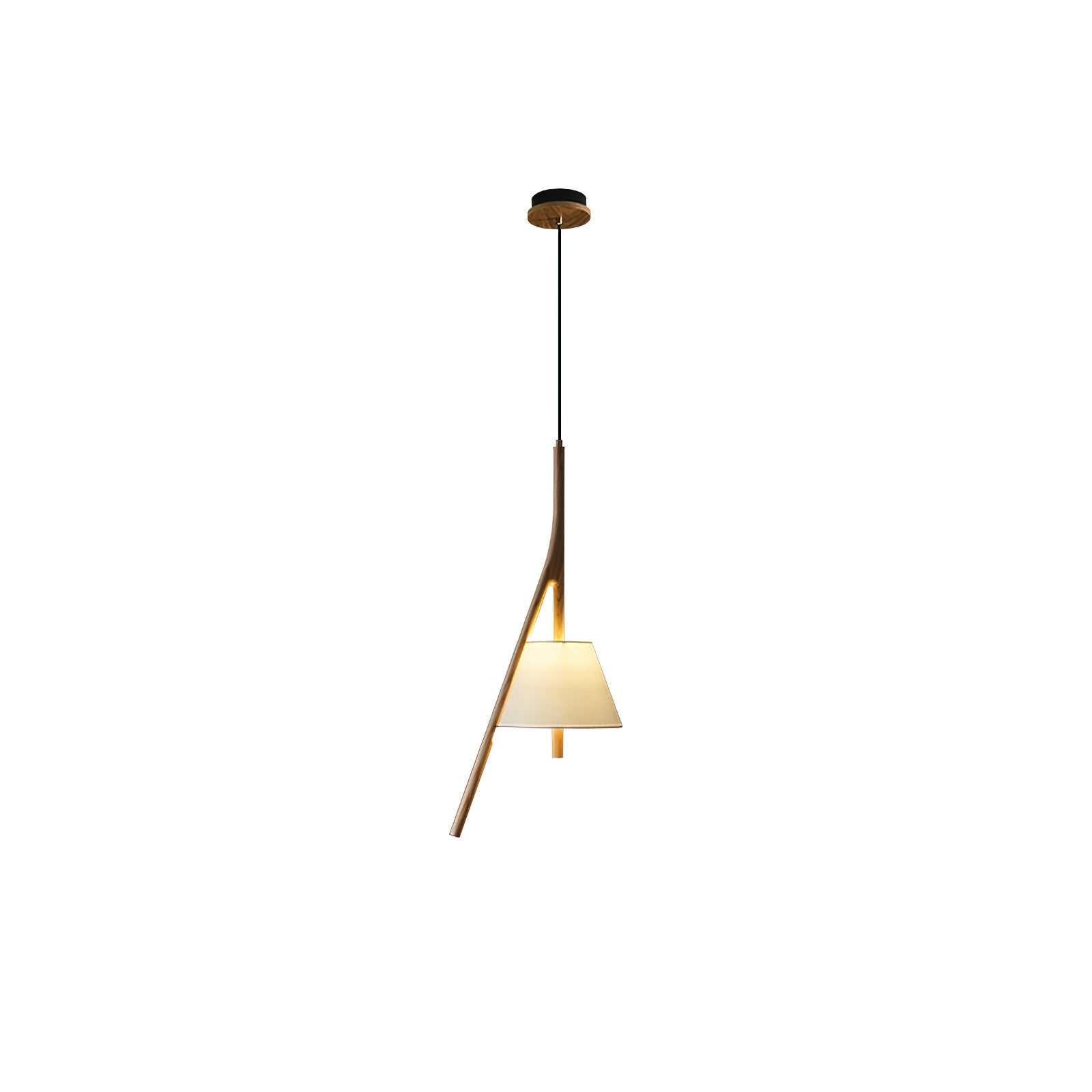 Zovenarae Triangular Wood Pendant Light-Neutral Decor