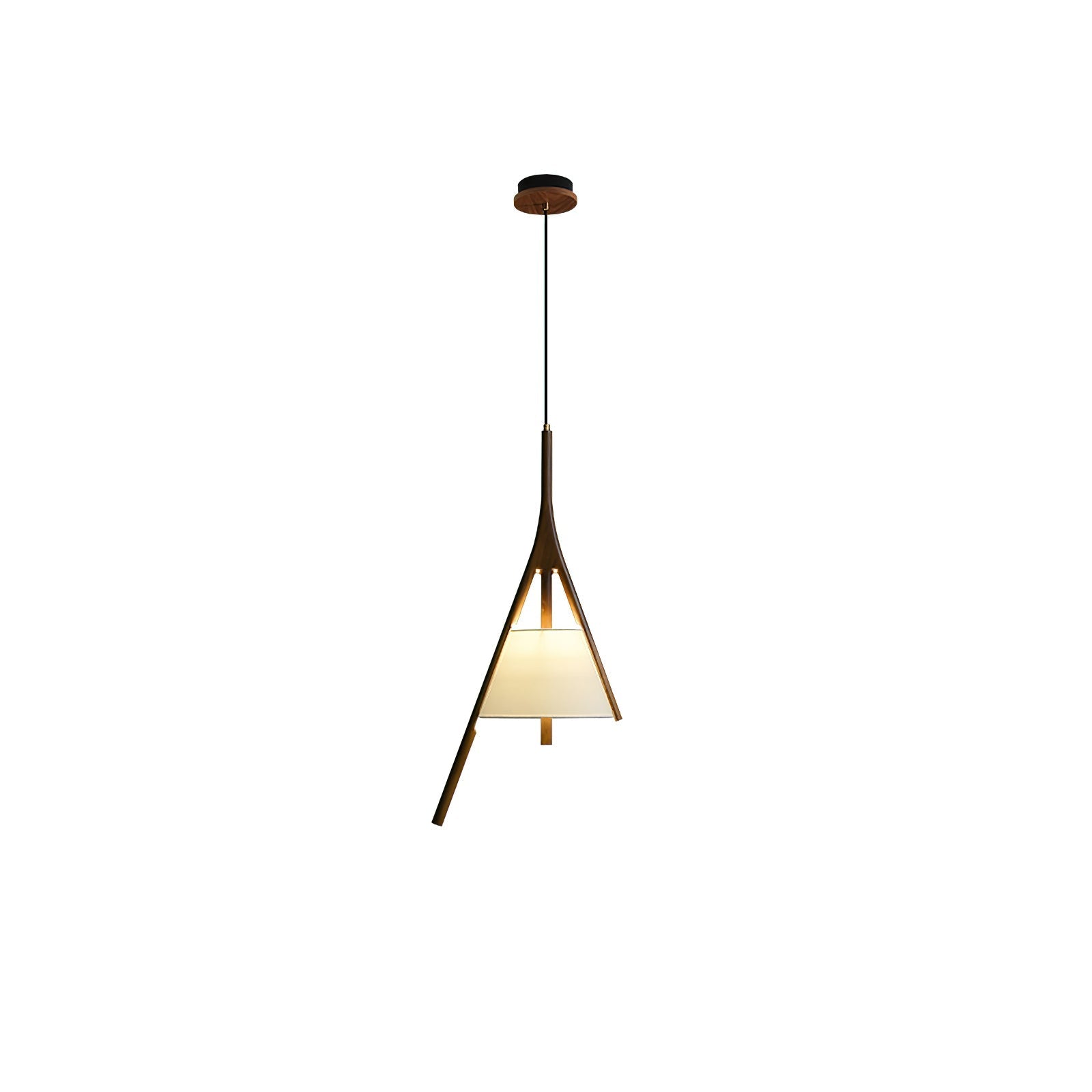 Zovenarae Triangular Wood Pendant Light-Neutral Decor