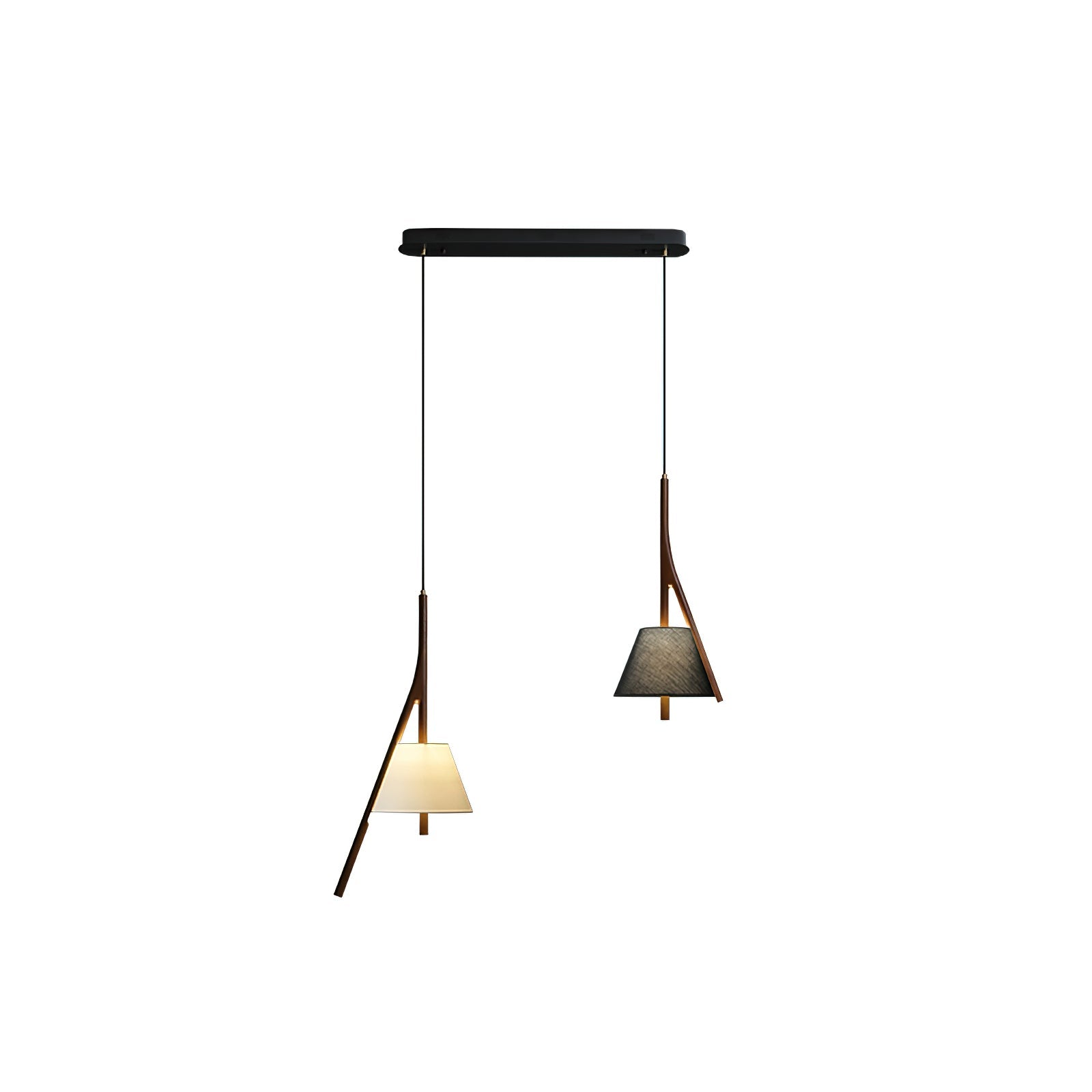 Zovenarae Triangular Wood Pendant Light-Neutral Decor