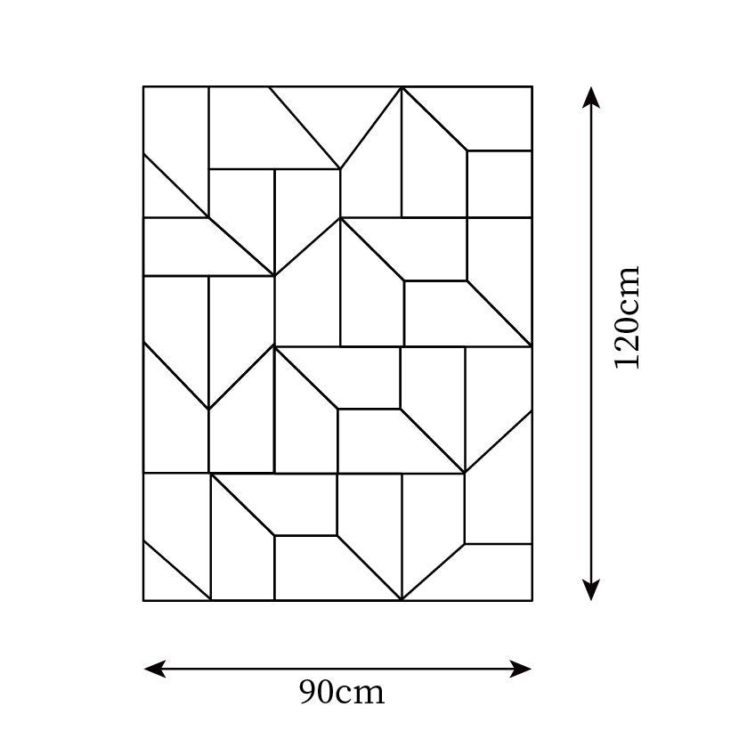 Wall Lamp 3D Geometric Panels Layered Light Art Remote Dimming Modern