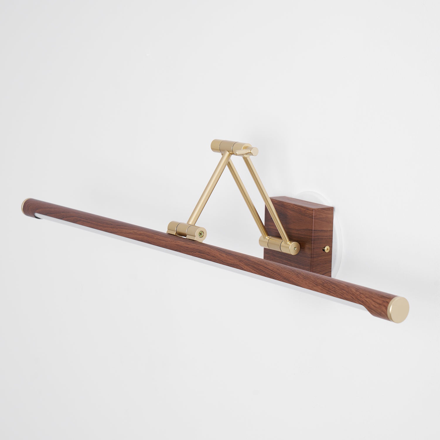 Walnut Color Linear Adjustable Wall Light-Neutral Decor
