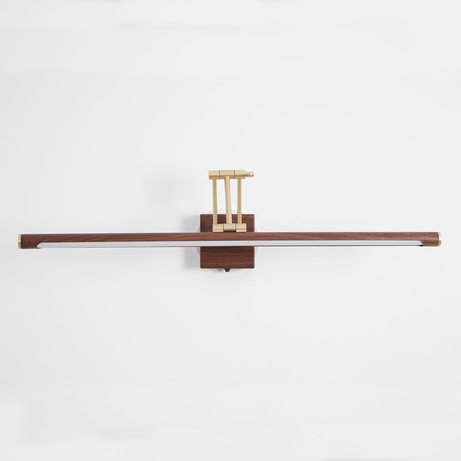 Walnut Color Linear Adjustable Wall Light-Neutral Decor